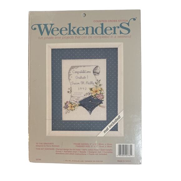 Weekenders Other - NEW Weekenders Counted Cross Stitch "To The Graduate" Complete Kit